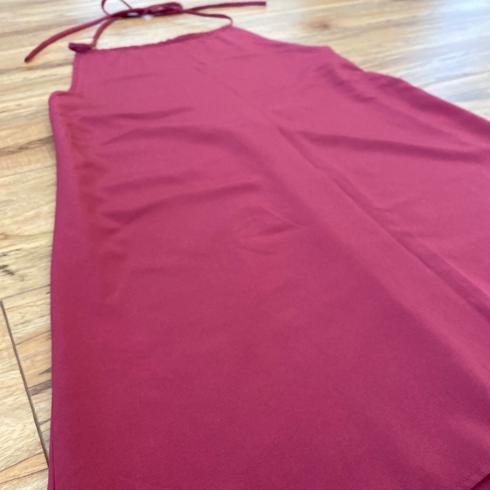 ❗️SOLD❗️ Donna Mizani Burgundy Halter Mini Dress - Picture 3 of 8
